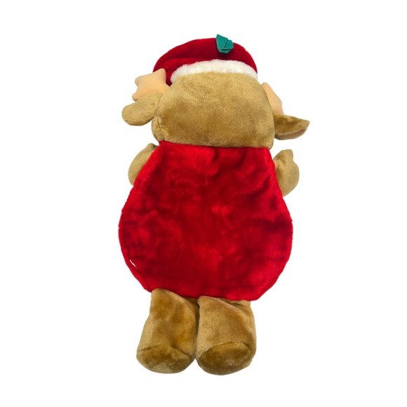 Rennoc Santa's Best Large 23” Reindeer Christmas Stocking 3D Plush w Overalls - Picture 4 of 4